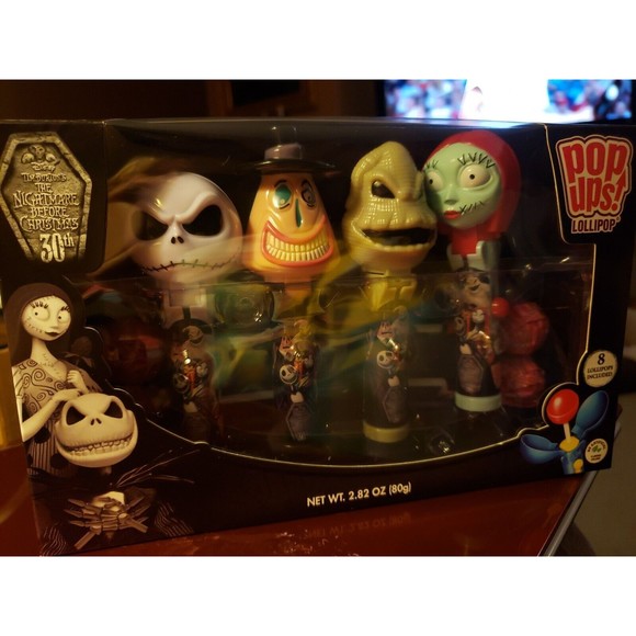 Disney THE NIGHTMARE BEFORE CHRISTMAS POP UPS LOLLIPOPS Tim Burton Set 4 NIB - Picture 1 of 4